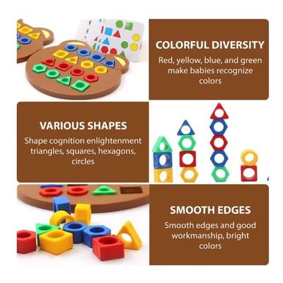 WEKAMOS Pièces De Forme Géométrique Pour Enfants 100 Pièces Kit D'apprentissage Des Formes Planes Carré Et Rectangle En Plastique Pour Jeu Educatif Et Développement Cognitif