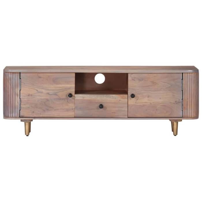 Console TV VENT-FLASH - Banc TV Meuble TV - 118x30x40 cm Bois d'acacia ...