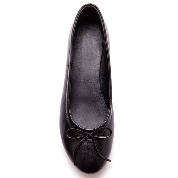 Ballerines Pédiconfort En Cuir Noir Pour Femme - Pointure 40 - Parfait État