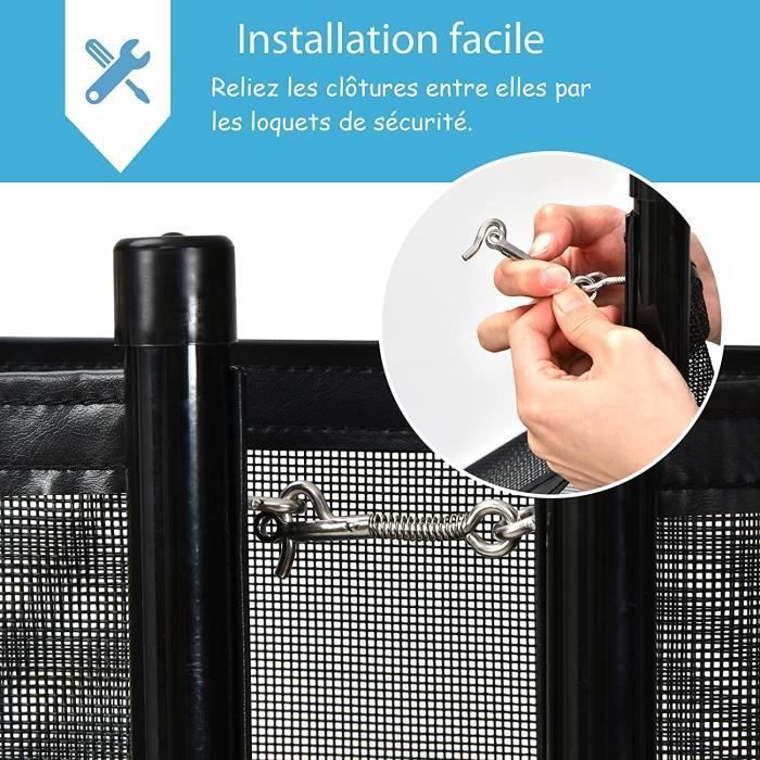 Barrière de sécurité intérieure pour enfants Soft Retractable Couloir de  rangement Clôture d'escalier Extérieur Enfants Barrière de sécurité pour  animaux de compagnie Filet de protection