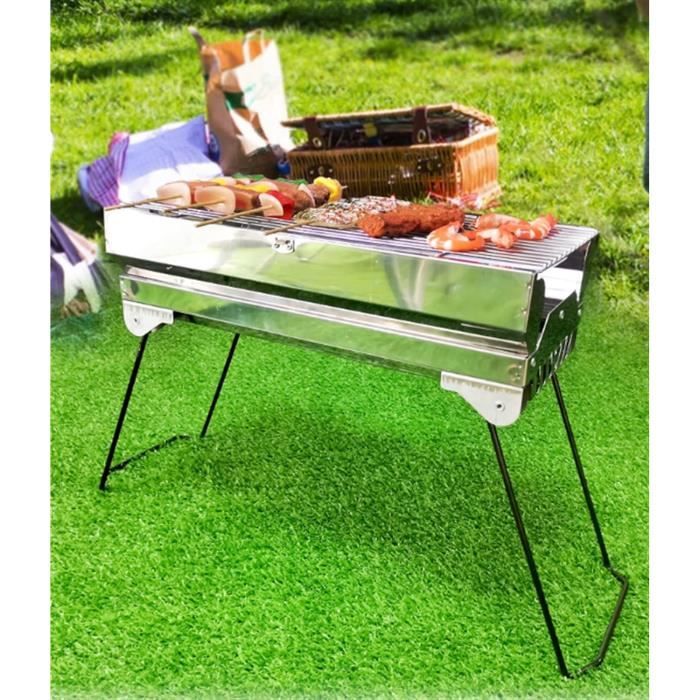 KIMISS Barbecue Grill Gril de feu de camp pliant Gril de barbecue de