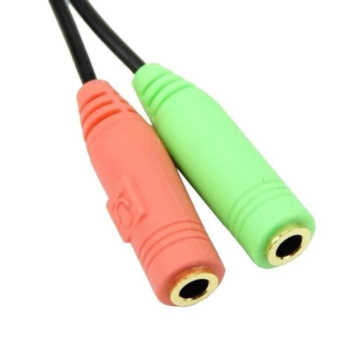 Adaptateur Splitter Pour Casque Centre D'appels - Double Jack, Contrôle Volume Et Mute - Keenso
