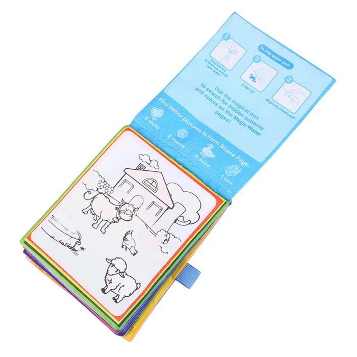 Livre De Dessin Magique à L'eau JoyPlus – 4 Thèmes : Mer, Animaux, Transport, Alphabet – Réutilisable – Cadeau Créatif