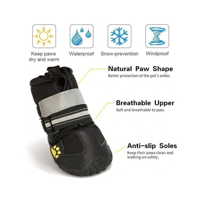 Protège-Chaussures Thermiques Vélo Hiver – Cuir PU Imperméable, Antidérapant, Réfléchissant