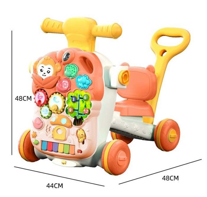 Super Trotteur Parlant 5 en 1 assis debout pour bebe de 6 a 36 mois Centre d activites precoce Plateau de jeu amovible Rose Cdiscount Puericulture Eveil bebe