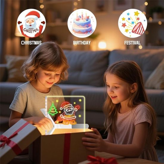 Wondiko Tablette Lumineuse Wondiko pour Dessin Enfants LED, Message Wondiko Tablette Lumineuse Wondiko pour Dessin Enfants LED, Message