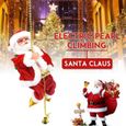 KYY Père Noël Figurine électrique Escalade grimpeurs Santa Jouet Drôle De Ornement Suspendu pour La Maison Décoration Noël-0