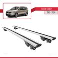 Compatible avec Dacia Lodgy 2012-2024 HOOK Barres de Toit Railing Porte-Bagages de voiture Avec verrouillable Alu GRIS-0