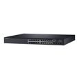 Dell Networking N1524P, PoE+, 24x 1GbE + 4x 10GbE SFP+ fixed ports, Stacking, IO to PSU airflow, AC/N1524,N1524P Lifetime Limited-0