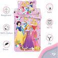 Disney Princesses Housse de couette enfant Parure de lit 140x200cm 50x70cm coton-0
