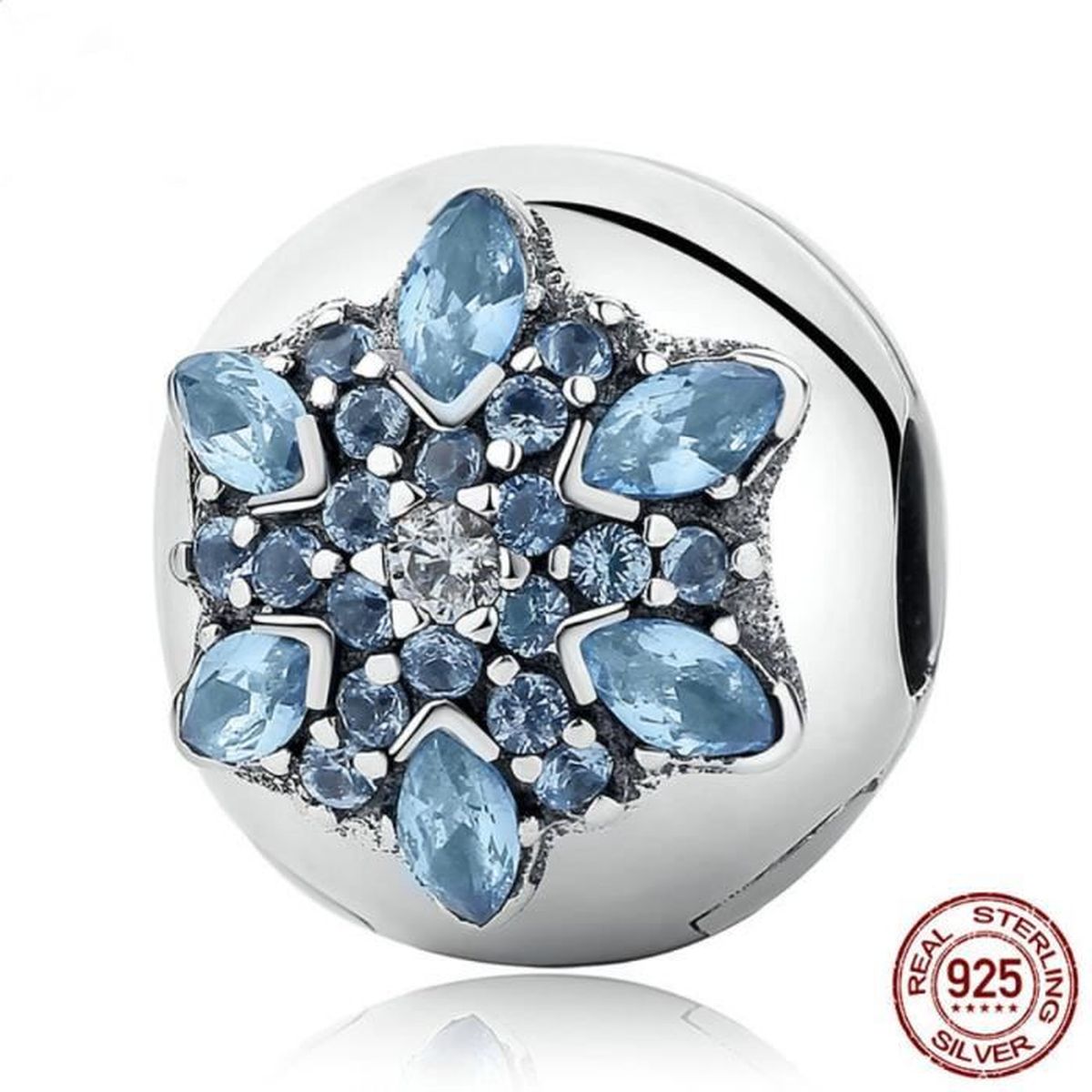 clip pandora argent bleu clip pandora argent bleu