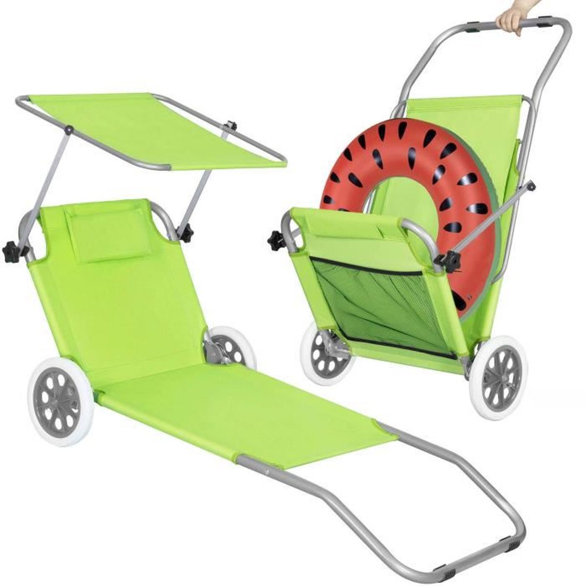 Chaise Pliante De Pêche SPRINGOS - Accoudoirs Et Porte-Gobelet - Charge 120kg, Sac Transport Inclus - Style Militaire