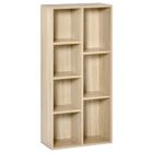 Meuble de rangement Bibliothèque HOMCOM étagère 7 cubes pour intérieur, salon, chambre - 50l x 24P x 106H cm, bois naturel