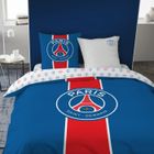 PSG - PARIS SAINT GERMAIN Parure de lit imprimée 100% Coton - PSG CLASSIC - Bleu - 240x220 + 2 taies 63x63cm