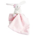 Doudou Lapin Mouchoir - DOUDOU ET COMPAGNIE - Rose - Fille - Naissance - Peluche 10cm - Boîte Fleur