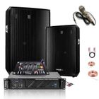 IBIZA SOUND PACK AMPLI SONO + 2 ENCEINTES PRO + TABLE DE MIXAGE + MICRO + CÂBLE PC HP - PA SONO DJ LIGHT - Soirée mariage anniversaire
