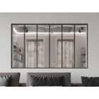 VENTE-UNIQUE Verrière atelier en aluminium thermolaqué - 180x105 cm - Noir - BAYVIEW