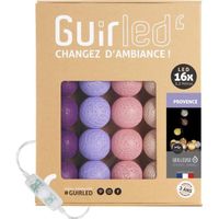 Guirlande lumineuse boules coton LED USB - Veilleuse bébé 2h -  3 intensités - 16 boules 1,6m - Provence