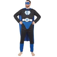 Costume homme super-marié bleu et noir - PTIT CLOWN - Taille L/XL