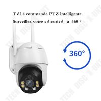 TD® Caméra de surveillance sans fil complète Netcom Caméra solaire extérieure de moniteur de réseau HD 4G