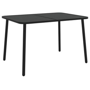 TABLE DE JARDIN  QUT Table de jardin anthracite 110x80x71 cm acier 98666