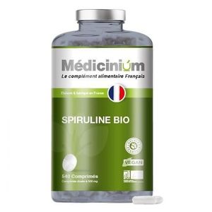 COMPLÉMENT EN MINÉRAUX Médicinium SPIRULINE BIO, 540 comprimés de 500 mg