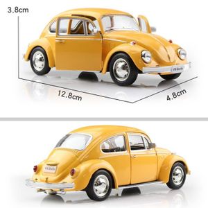 FIGURINE - PERSONNAGE Voiture miniature VW Coccinelle jaune en alliage m