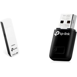 CLE WIFI - 3G Clé WiFi Puissante N300 Mbps, Adaptateur USB WiFi, dongle WiFi, Bouton WPS, Technologie MIMO, Blanc & Clé WiFi Puissante N300 A411