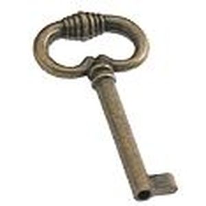 5 Clefs de serrure de style métalique doré pour meubles etc...
