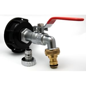 Kit adaptateur cuve 1000L avec robinet 1/4 tour 15x21 - Jardiland