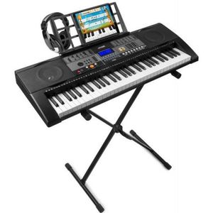 Alesis Melody 61 piano numérique 61 touches pour débutants avec  haut-parleurs, support, clavier banc, casque, micro, pupitre, 300 sons et  leçons de