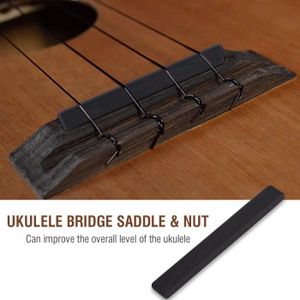 UKULÉLÉ Dioche Selle de pont de ukulélé Ukulele Bridge Saddle, Bridge Saddle et nut pour 4 cordes Ukuleles pièces de musique pieces