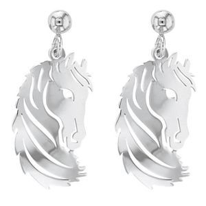 Boucles D'oreilles Argent Avec Cheval à Bascule - Jolies Dormeuses, Neuves Avec étiquettes, Envoi Rapide De France
