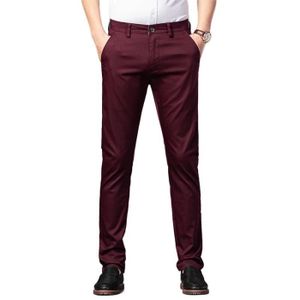 Chino rouge bordeaux homme outlet