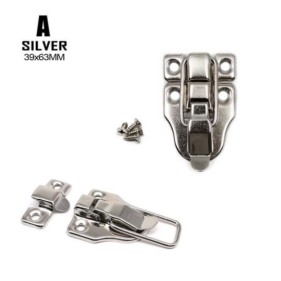 Lot De 4 Charnières-loquets En Acrylique Transparent - Dimensions 41x16 Mm - Pour Boîtes à Bijoux, Mini-boîtes, DIY - 4