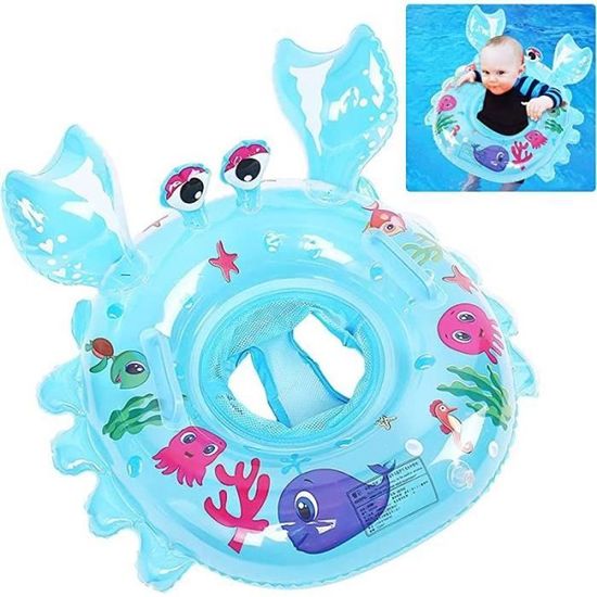 Bouée Bébé OFKPO – Siège De Piscine Gonflable, Flotteur Réglable, PVC Doux, Sécurité, 21x52 Cm