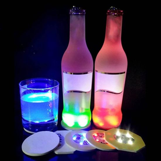 Dessous De Verre LED - Lot De 12, 8 Modes Lumière Multicolore, Autocollants 6 Cm | Pour Fêtes, Bar, Mariage, Ambiance Dessous Verre Lumière Bar Mariage Dessous De Verre LED - Lot De 12, 8 Modes Lumière Multicolore, Autocollants 6 Cm | Pour Fêtes, Bar, Mariage, Ambiance Dessous Verre Lumière Bar Mariage