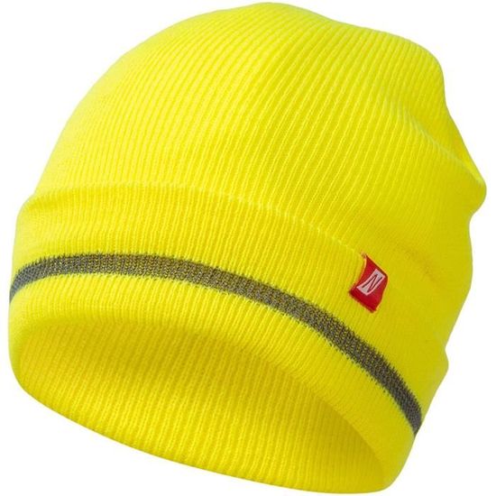 Bonnet Hiver NITRAS Orange Fluo - Doublure 3M Thinsulate - Bande Réfléchissante - Homme/ Femme