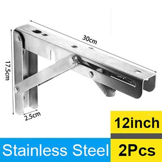 Supports D'étagères Pliants FreeTec - Acier Inoxydable 304 | Charge 250kg | Pour Bateau Ou Intérieur