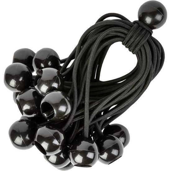 30 Cordons Élastiques Avec Boules - 15cm, Fixation Bâche, Tente, Camping - Très Résistants