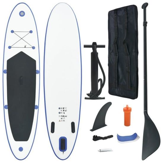 2132ETE® Stand Up Paddle Planche à rame gonflable Moderne - Planches Paddle Gonflable Bleu et blanc