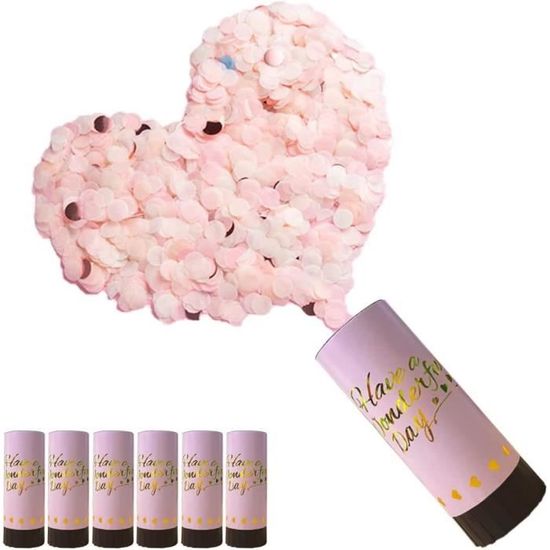 Lot De 6 Canons à Confettis Blancs Flocons De Neige - Biodégradables Pour Mariages, Anniversaires, Noël Et Fêtes