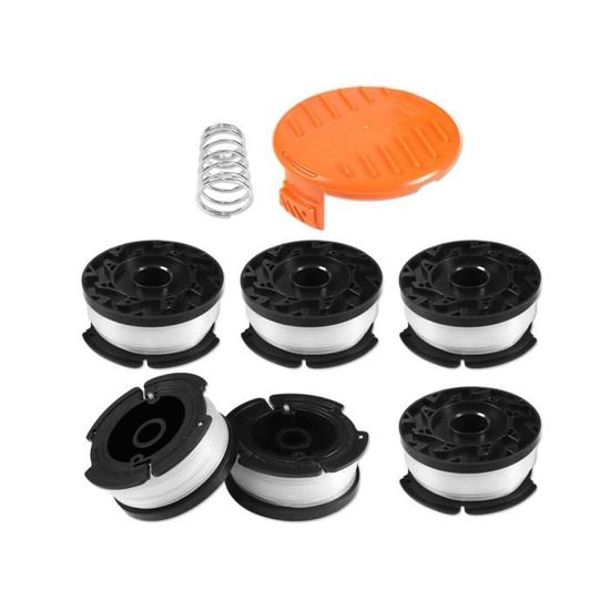 4 Couvercles De Bobine + 6 Ressorts Pour Tondeuse Black & Decker AFS (RC100P) - Pièces De Rechange Pour Coupe-bordures GH400, GH500, Etc. - 1