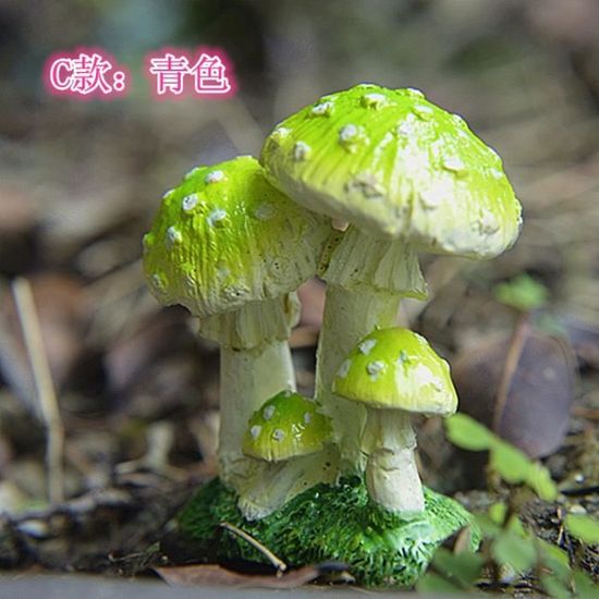 12 Mini Champignons En Résine Colorés - Décorations Jardin Féerique, Bonsaï, Terrarium | Résistants UV, Peints à La Main, Pour Extérieur/intérieur - 10