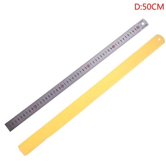 Règle Double Face 30 Cm En Acier Inoxydable - Graduation Centimètre Et Pouce Pour Menuiserie, Métal Ou Étude