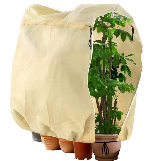 Housse De Protection Hivernale Pour Plantes - Tissu Non Tissé épais 50 G/m² - Rectangulaire 150x45x40 Cm - Anti-gel, UV - 5