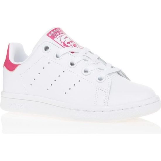 ADIDAS Baskets Stan Smith - Enfant - Blanc et rose