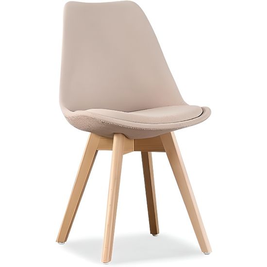 Chaise scandinave beige Bjorn 1 place