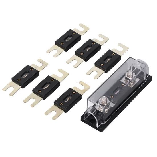 2 Pièces Porte-Fusibles 200A 48V Pour Voiture, Camion, RV, Bateau Avec Bornes Et Tubes Thermorétractables - Protection Électrique