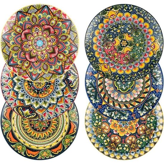 Assiette à Salade Costa Nova 22cm - Grès Blanc - Micro-ondes Et Lave-vaisselle - Style Méditerranéen